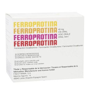 FERROPROTINA 40MG GRANULADO X 30 SOB (FERRIMANITOL OVOALBUMINA)