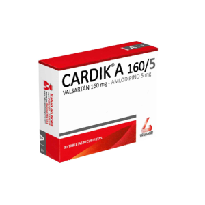CARDIK A 160/5 MG X 30 TAB (AMLODIPINO+VALSARTAN)