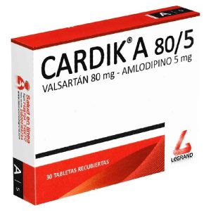 CARDIK A 80/5 MG X 30 TAB (AMLODIPINO+VALSARTAN)