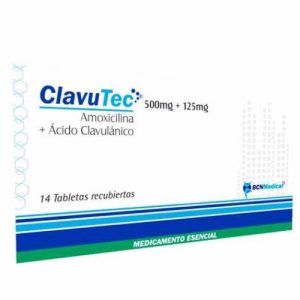 CLAVUTEC 500 MG/125 MG CAJA 14 TAB (AMOXICILINA+CLAVULANICO ACIDO)