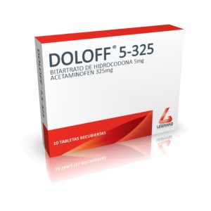 DOLOFF 5/325 CAJA x 10 TAB X 10 TAB (ACETAMINOFEN+HIDROCODONA)
