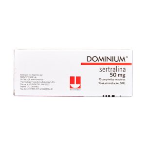 DOMINIUM 50 MG X 10 COMP (SERTRALINA)
