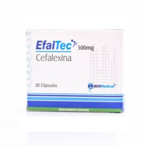 EFALTEC 500 MG CAJA 30 CAP (CEFALEXINA)