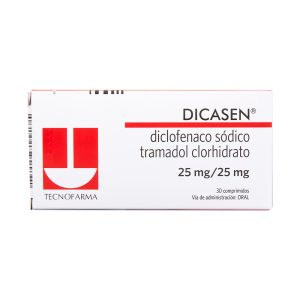 DICASEN 25 MG X 30 TAB (DICLOFENACO+TRAMADOL) (DICLOFENACO+TRAMADOL)