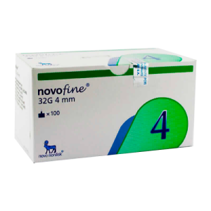 AGUJAS NOVOFINE 4MM (CJA X 100 UNIDADES) X 1 UND (AGUJAS)