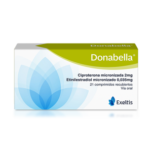 DONABELLA CAJA 2,0 MG + 0,0035 MG X 21 COMP (CIPROTERONA+ETINILESTRADIOL) (CIPROTERONA+ETINILESTRADIOL)