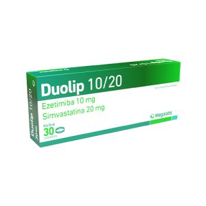 DUOLIP 20/10 CAJA X 30 TAB (EZETIMIBA+SIMVASTATINA) (EZETIMIBA+SIMVASTATINA)
