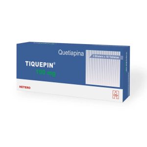 TIQUEPIN QUETIAPINA 100MG CAJA CON BLISTER 3 X 10 (30 TAB) (QUETIAPINA)