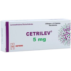 CETRILEV LEVOCETIRIZINA DICLORHIDRATO 5MG CAJA CON BLISTER 3 X 10 (30 TAB) (LEVOCETIRIZINA)