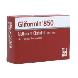 GLIFORMIN 850 MG CAJA X 30 TAB (METFORMINA)