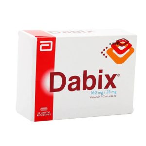 DABIX 160/25 MG CAJA CAJA X 30 TAB (CLORTALIDONA+VALSARTAN)
