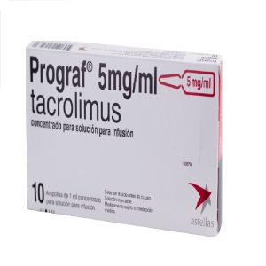 PROGRAF 5MG/ML INY CAJA X 10 AMP (TACROLIMUS)