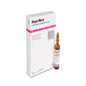 HEPAMERZ INFUSION CAJA X 5 AMPOLLAS CJA X 5 AMP (L-ORNITINA L-ASPARTATO)