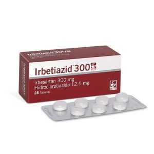 IRBETIAZID 300 MG CAJA X 28 COM (HIDROCLOROTIAZIDA+IRBESARTAN)