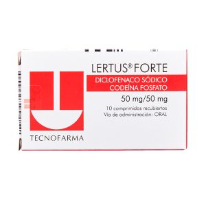 LERTUS FORTE 50 MG X 10 COMP (CODEINA+DICLOFENACO) (CODEINA+DICLOFENACO)