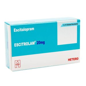 ESCITROLAM ECITALOPRAM 20 MG CAJA X 30 CAP (ESCITALOPRAM)