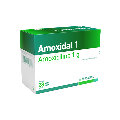 AMOXIDAL 1 GR CJA X 28 TAB CAJA X 28 TAB (AMOXICILINA) (AMOXICILINA)