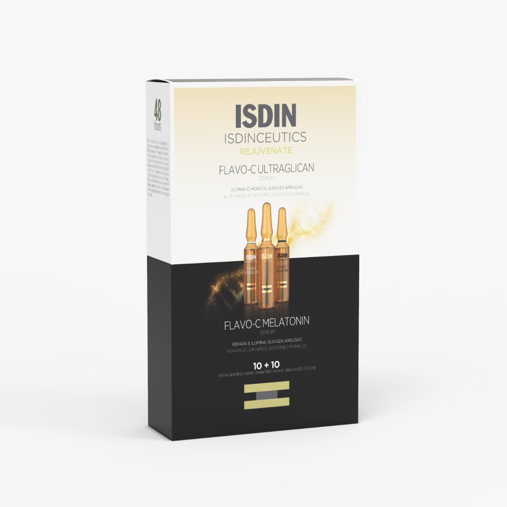 ISDINCEUTICS FLAVO-C ULTRAGLICAN Y FLAVO-C MELATONIN CAJA X 20 AMP X 2ML