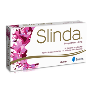 SLINDA 4MG CAJA X 28 TABLETAS CJA X 28 TAB (DROSPIRENONA) (DROSPIRENONA)