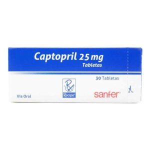 CAPTOPRIL 25 MG CAJA X 30 TAB (CAPTOPRIL)