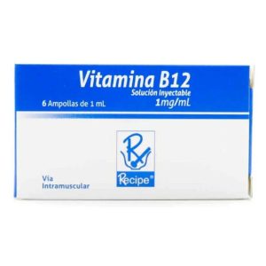 VITAMINA B12 1 MG CAJA X 6 AMP (CIANOCOBALAMINA (VITAMINA B12))
