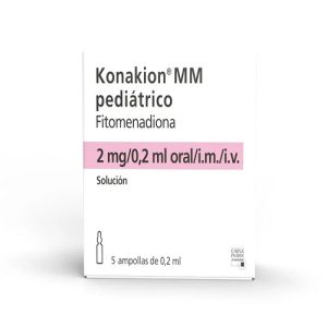 KONAKION MM PEDIATRICO 2mg/0,2mL CJA X 5 AMP CJA X 5 AMP (FITOMENADIONA (VITAMINA K))