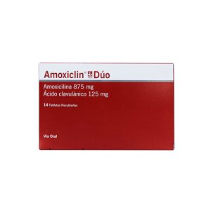 AMOXICLIN DUO 875/125 MG CAJA X 14 TAB (AMOXICILINA+CLAVULANICO ACIDO)