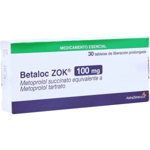 BETALOC ZOK 100 MG CJA X 30 TAB CAJA X 30 TAB (METOPROLOL SUCCINATO)
