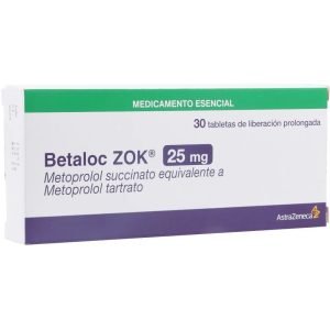 BETALOC ZOK 25 MG CJA X 30 TAB CAJA X 30 TAB (METOPROLOL SUCCINATO)