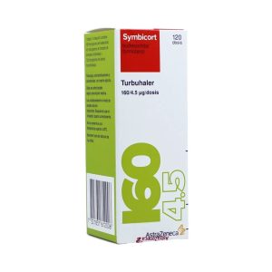 SYMBICORT TURBUHALER 160 /4,5 MCG/ POLVO SECO 120 DOSIS CAJA X 1 INH (BUDESONIDA+FORMOTEROL)