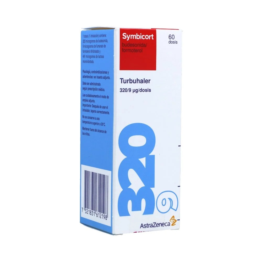 SYMBICORT TURBUHALER 320/9 MCG/POLVO SECO 60 DOSIS CAJA X 1 INH (BUDESONIDA+FORMOTEROL)