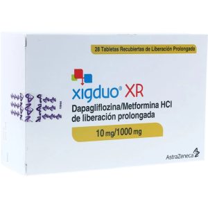 XIGDUO XR TAB 10 MG/1000 MG CJA X 28 TAB CAJA X 28 TAB (DAPAGLIFLOZINA+METFORMINA)