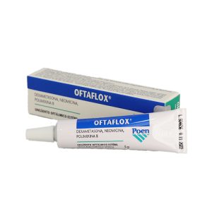 OFTAFLOX UNGUENTO TUBO X 5 GR (DEXAMETASONA+NEOMICINA+POLIMIXINA B)
