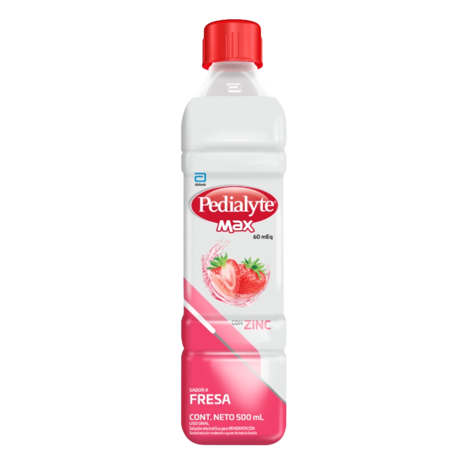 PEDIALYTE MAX ZINC 60 MEQ FRESA X500 MLS (LACTATO DE SODIO)