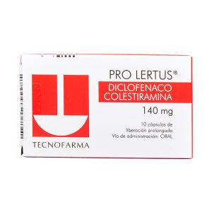 PROLERTUS 140 MG X 10 CAP (DICLOFENACO COLESTIRAMINA) (DICLOFENACO COLESTIRAMINA)