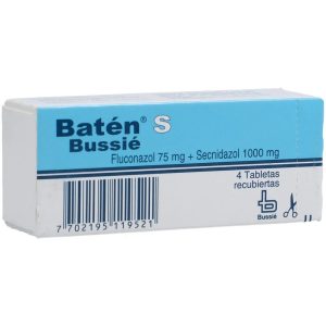 BATEN S 75/1000 MG CAJA X 4 TAB (FLUCONAZOL+SECNIDAZOL)