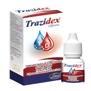 TRAZIDEX OFTENO FRASCO X 5 ML (DEXAMETASONA+TOBRAMICINA)