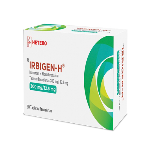 IRBIGEN H 300 + 12,5 MG CJA X 30 TAB CJA X 30 TAB (HIDROCLOROTIAZIDA+IRBESARTAN)