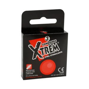 CONDONES XTREM XTRA XTIMULANTE CAJA X 3 UNID (PRESERVATIVOS)