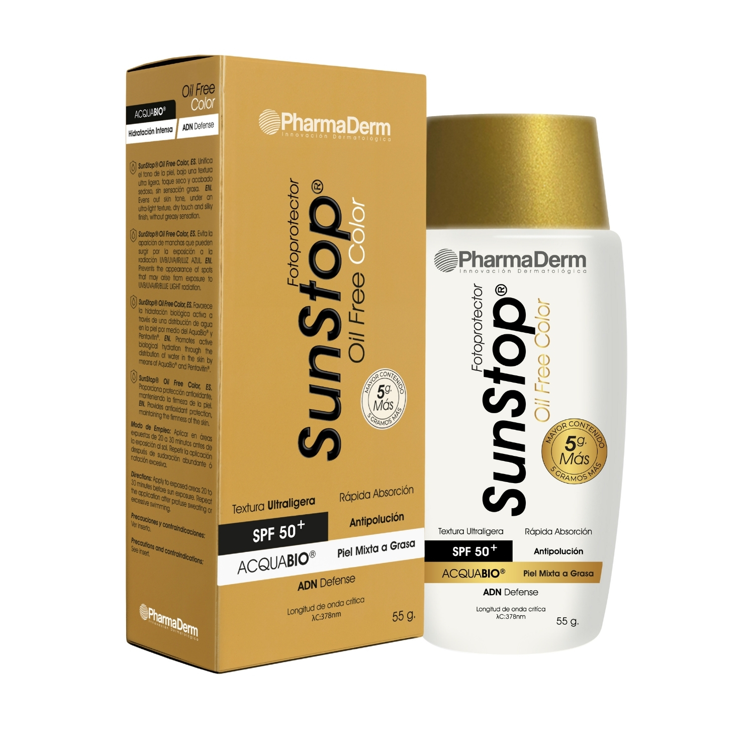 SUNSTOP OIL FREE COLOR FCO X 55GR FCO X 55GR (PROTECTOR SOLAR PARA ADULTOS)