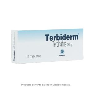 TERBIDERM 250MG CAJA X 14 TABLETAS CJA X 14 TAB (TERBINAFINA)