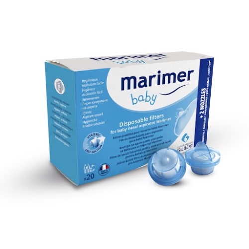 MARIMER ASPIRADOR NASAL REPUESTO FILTRO CAJA X 20 FIL +2 BOQ ()