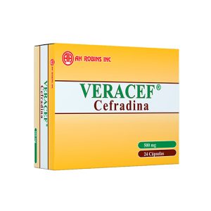 VERACEF 500 MG (AH ROBINS) CAJA X 24 CAP (CEFRADINA)