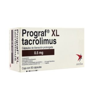 PROGRAF XL 0.5 MG X50 CAP (TACROLIMUS)