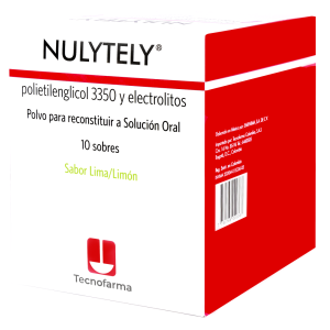 NULYTELY 105 G LIMA-LIMON CJA X10 SOB (POLIETILENGLICOL 3350+ELECTROLITOS)