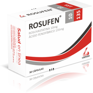 ROSUFEN 135MG + 10MG CJA X30 CAP (FENOFIBRICO ACIDO+ROSUVASTATINA)