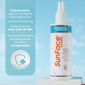 SUNFACE SUNMILK SPF50+ FRASCO X 220 ML (PROTECTOR SOLAR PARA ADULTOS)