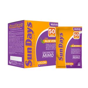 SUNDAY´S LOCIÓN FPS 50 CAJA X 24 SACHETS (PROTECTOR SOLAR PARA ADULTOS)