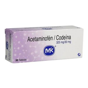 ACETAMIN 325 + CODEINA 30MG MK CAJA X 30 TAB (ACETAMINOFEN+CODEINA)