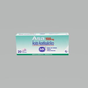 ASA MK 100MG TABLETAS CAJA X 20 (ACETILSALICILICO ACIDO)